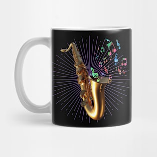 Saxophone Music Burst Mug